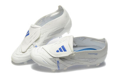 Men's Adidas Predator Elite 25 Foldover Tongue FG Football Boots - Beige/Blue/Silver