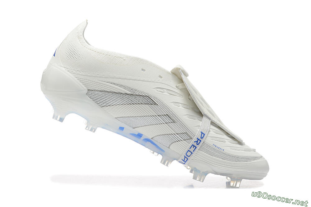 Men's Adidas Predator Elite 25 Foldover Tongue FG Football Boots - Beige/Blue/Silver 7