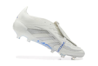 Men's Adidas Predator Elite 25 Foldover Tongue FG Football Boots - Beige/Blue/Silver