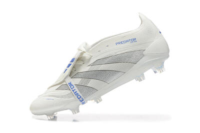 Men's Adidas Predator Elite 25 Foldover Tongue FG Football Boots - Beige/Blue/Silver