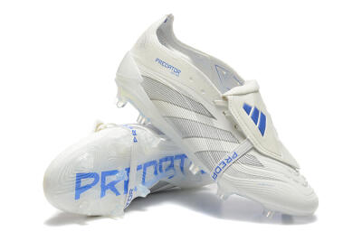 Men's Adidas Predator Elite 25 Foldover Tongue FG Football Boots - Beige/Blue/Silver