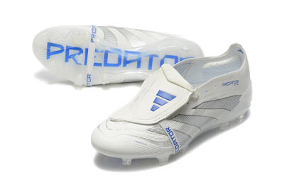 Men's Adidas Predator Elite 25 Foldover Tongue FG Football Boots - Beige/Blue/Silver
