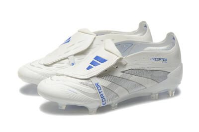 Men's Adidas Predator Elite 25 Foldover Tongue FG Football Boots - Beige/Blue/Silver