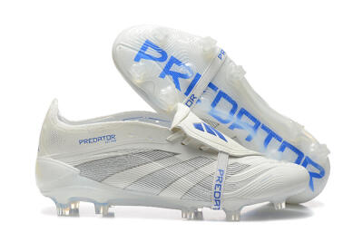 Men's Adidas Predator Elite 25 Foldover Tongue FG Football Boots - Beige/Blue/Silver