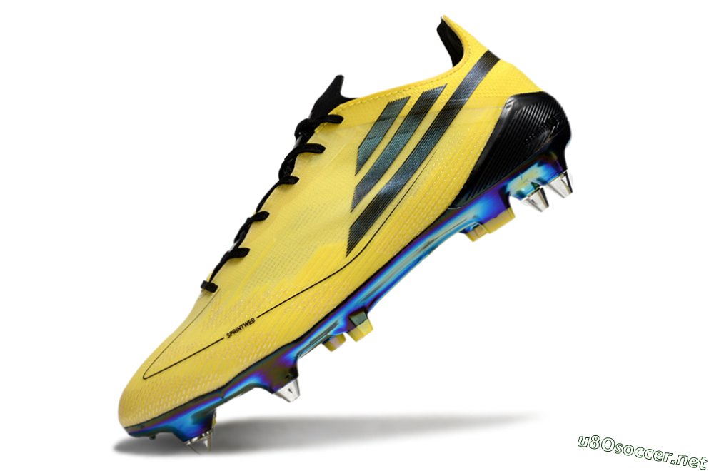 Men's Adidas F50 Elite SG Football Boots - Yellow/Black/Gold 5