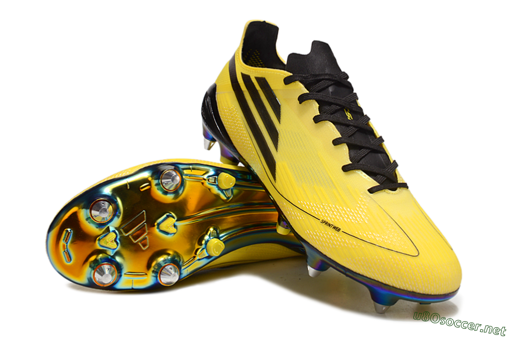 Men's Adidas F50 Elite SG Football Boots - Yellow/Black/Gold 3