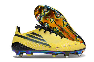 Men's Adidas F50 Elite SG Football Boots - Yellow/Black/Gold