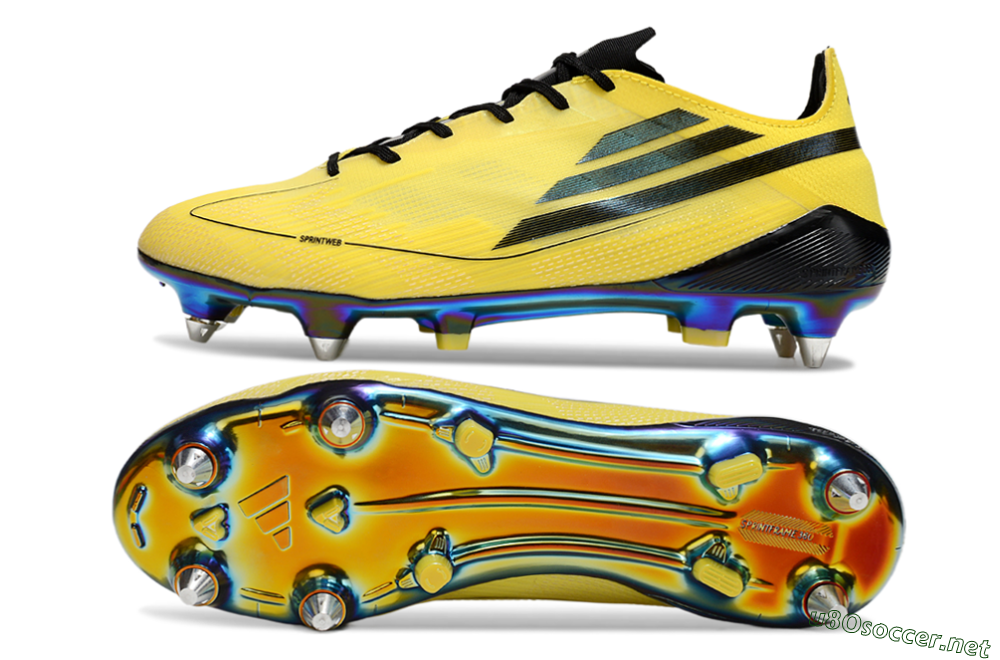 Men's Adidas F50 Elite SG Football Boots - Yellow/Black/Gold 1