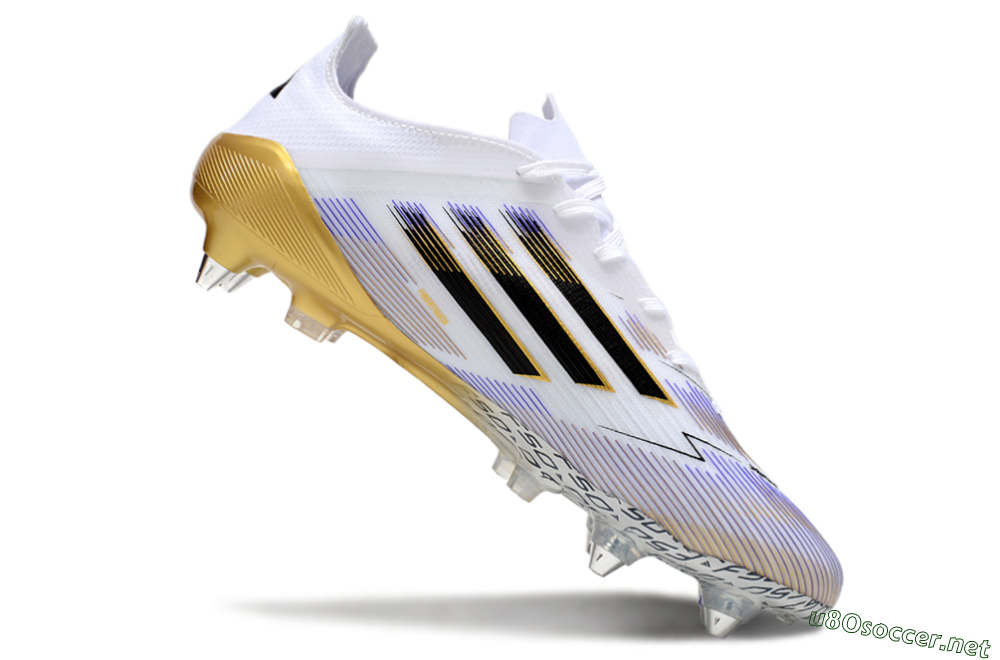 Men's Adidas F50 Elite SG Football Boots - White/Blue/Black/Gold 4