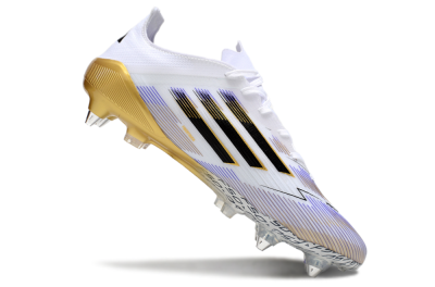 Men's Adidas F50 Elite SG Football Boots - White/Blue/Black/Gold