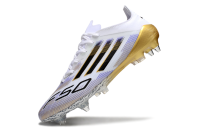 Men's Adidas F50 Elite SG Football Boots - White/Blue/Black/Gold