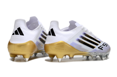 Men's Adidas F50 Elite SG Football Boots - White/Blue/Black/Gold