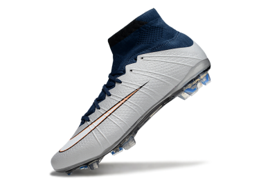 Men's Nike Air Zoom Mercurial Superfly 4 CR7 FG Football Boots - White/Blue/Yellow