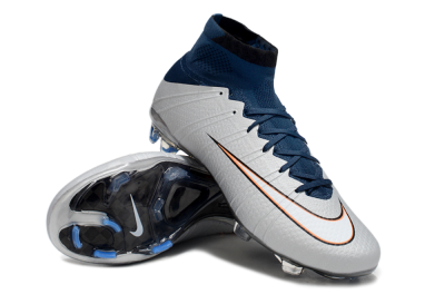 Men's Nike Air Zoom Mercurial Superfly 4 CR7 FG Football Boots - White/Blue/Yellow