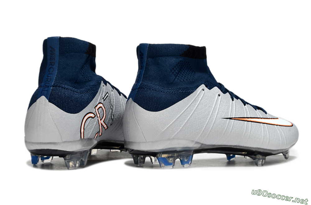 Men's Nike Air Zoom Mercurial Superfly 4 CR7 FG Football Boots - White/Blue/Yellow 6