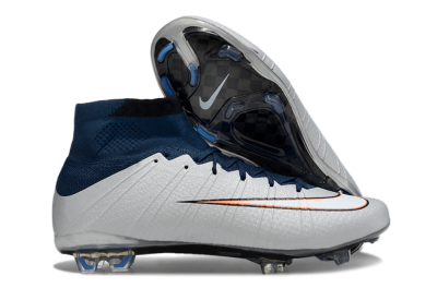 Men's Nike Air Zoom Mercurial Superfly 4 CR7 FG Football Boots - White/Blue/Yellow
