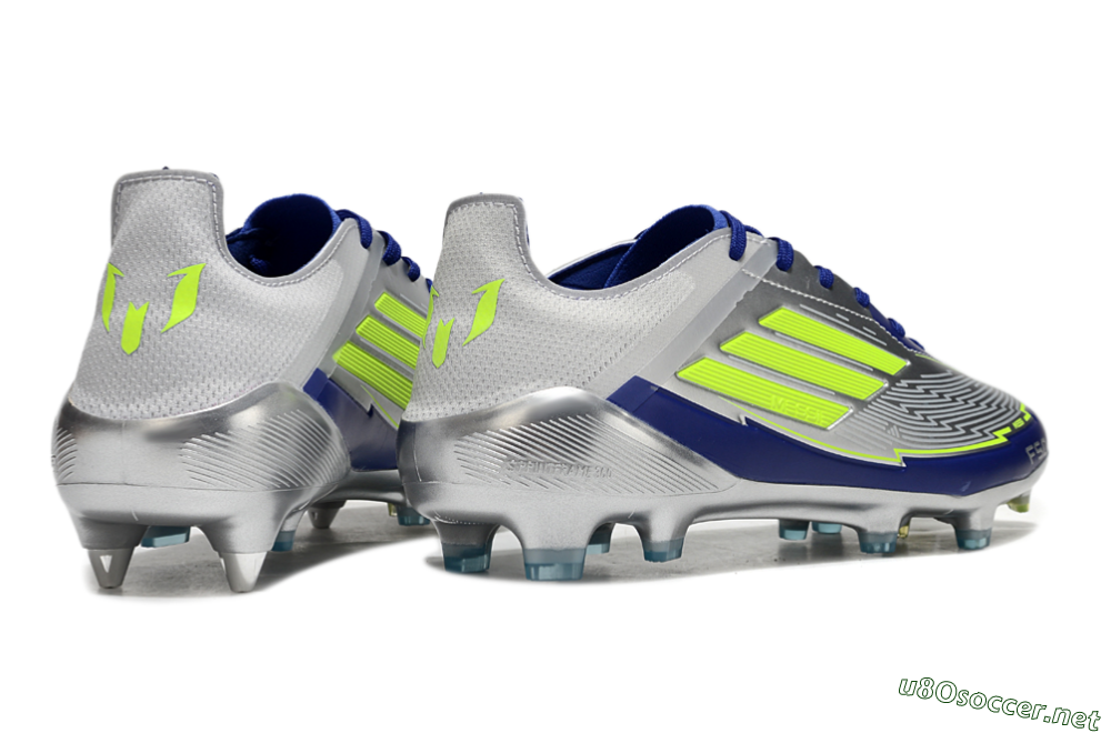 Men's Adidas F50 Elite SG Football Boots - Silver/Yellow/Blue 6