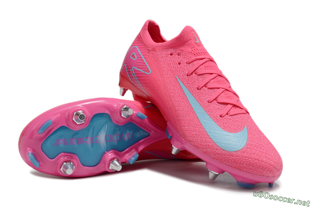 Men's Nike Air Zoom Mercurial Vapor 16 Elite SG Football Boots - Pink/Jade 3