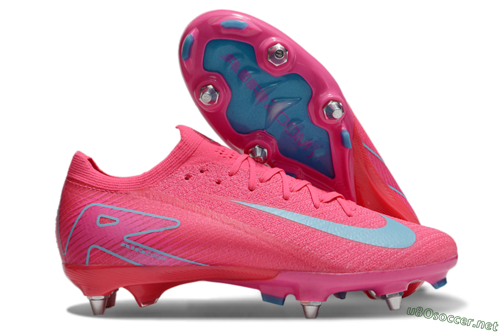 Men's Nike Air Zoom Mercurial Vapor 16 Elite SG Football Boots - Pink/Jade 2