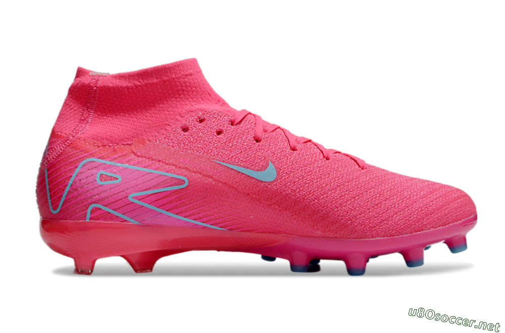 Unisex Nike Air Zoom Mercurial Superfly 10 Elite AG Football Boots - Pink/Jade 7