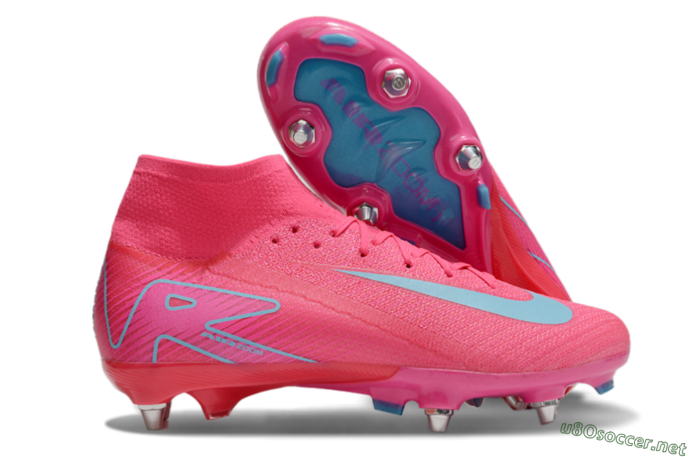 Men's Nike Air Zoom Mercurial Superfly 10 Elite SG Football Boots - Pink/Jade 2