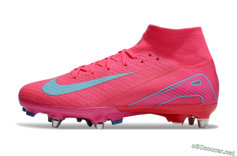 Men's Nike Air Zoom Mercurial Superfly 10 Elite SG Football Boots - Pink/Jade 0