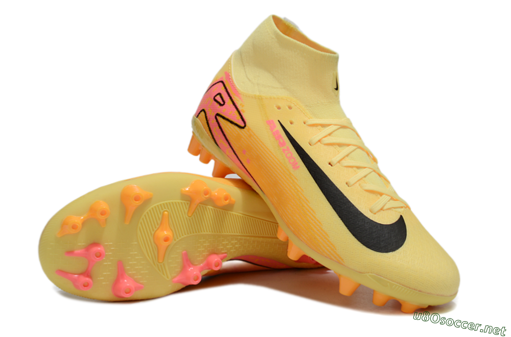Unisex Nike Air Zoom Mercurial Superfly 10 Academy AG Football Boots - Yellow/Black/Red 3