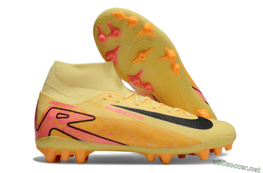 Unisex Nike Air Zoom Mercurial Superfly 10 Academy AG Football Boots - Yellow/Black/Red 2