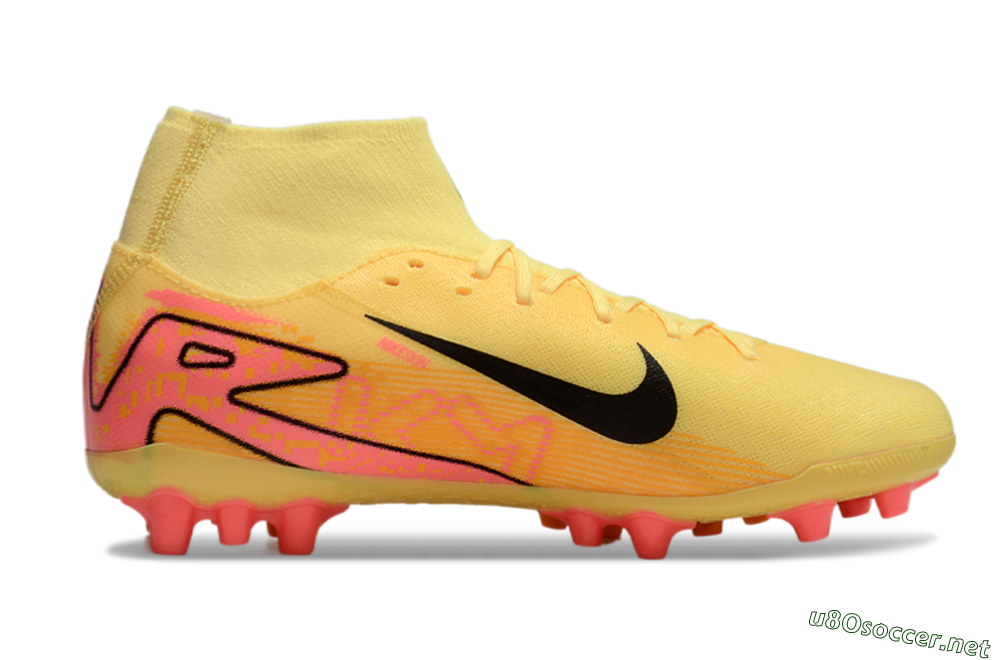 Unisex Nike Air Zoom Mercurial Superfly 10 Academy AG Football Boots - Yellow/Black/Red 7