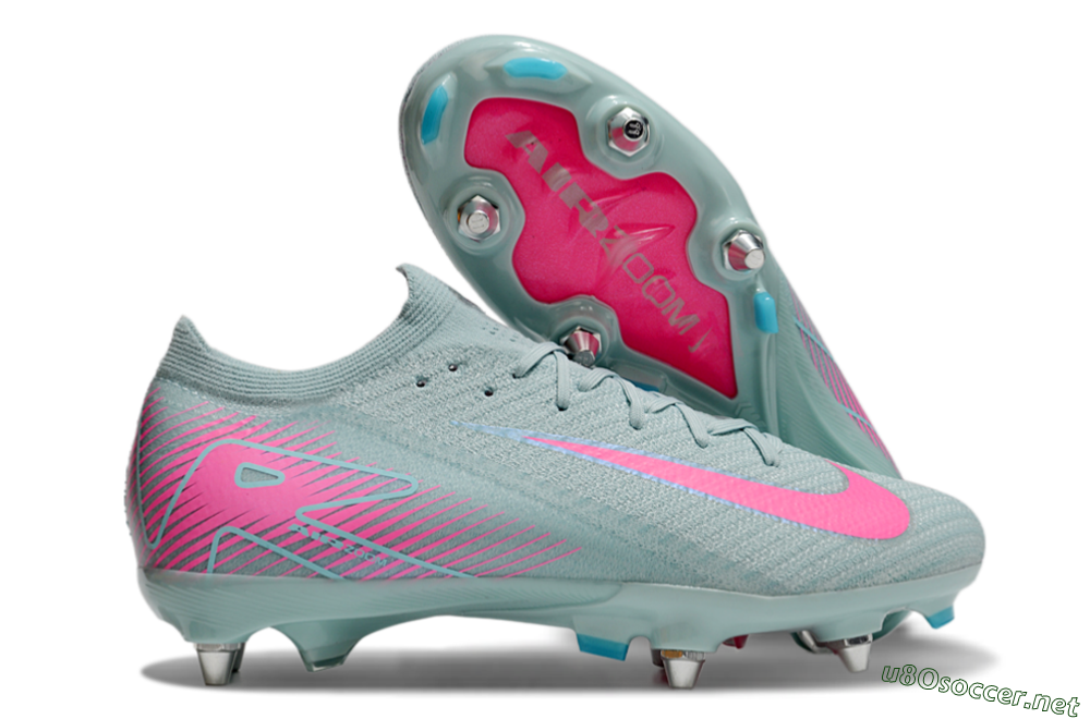 Men's Nike Air Zoom Mercurial Vapor 16 Elite SG Football Boots - Jade/Pink 2
