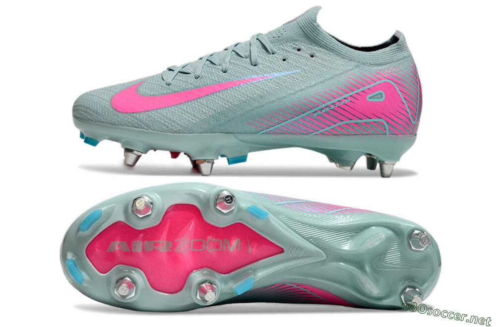 Men's Nike Air Zoom Mercurial Vapor 16 Elite SG Football Boots - Jade/Pink 1
