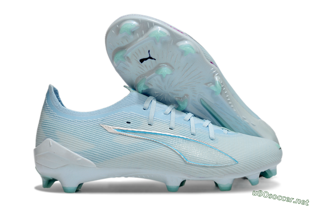 Men's Puma Ultra Ultimate FG Football Boots - Jade/Silver/Blue 2