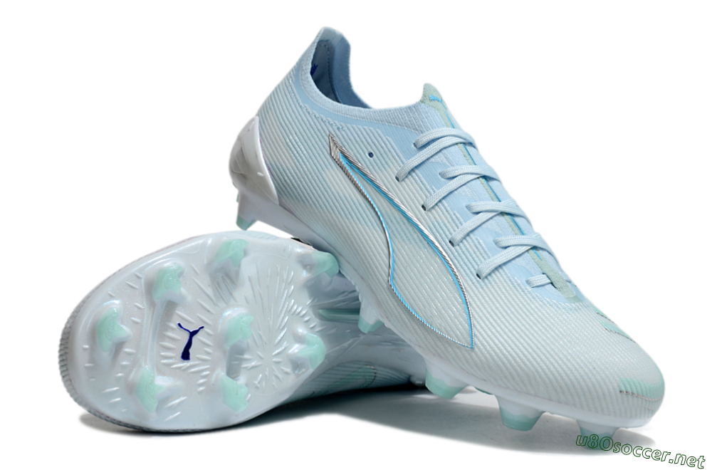 Men's Puma Ultra Ultimate FG Football Boots - Jade/Silver/Blue 3