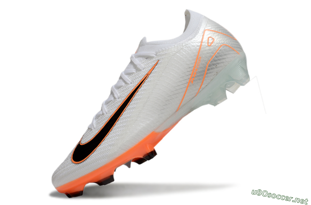 Men's Nike Air Zoom Mercurial Vapor 16 Elite FG Football Boots - White/Black/Orange 5