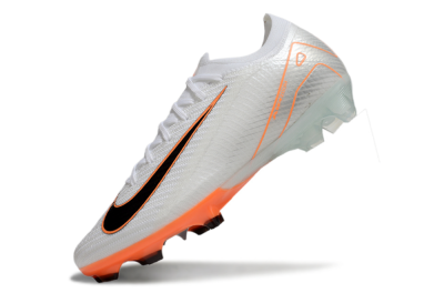 Men's Nike Air Zoom Mercurial Vapor 16 Elite FG Football Boots - White/Black/Orange