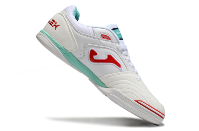 Men's Joma Top Flex IC Football Shoes - White/Red/Jade