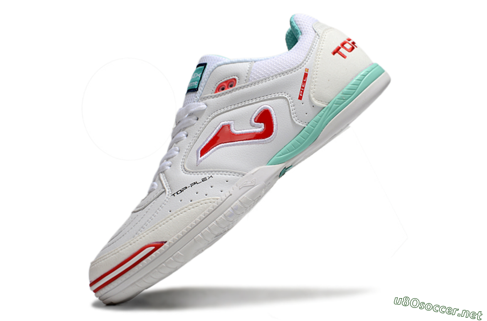 Men's Joma Top Flex IC Football Shoes - White/Red/Jade 5