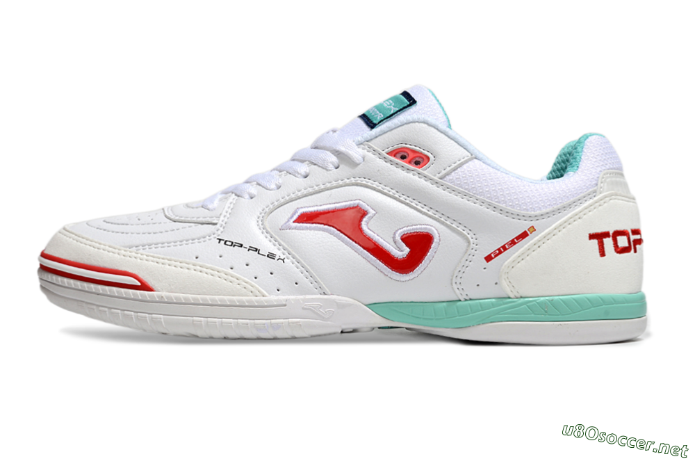 Men's Joma Top Flex IC Football Shoes - White/Red/Jade 0