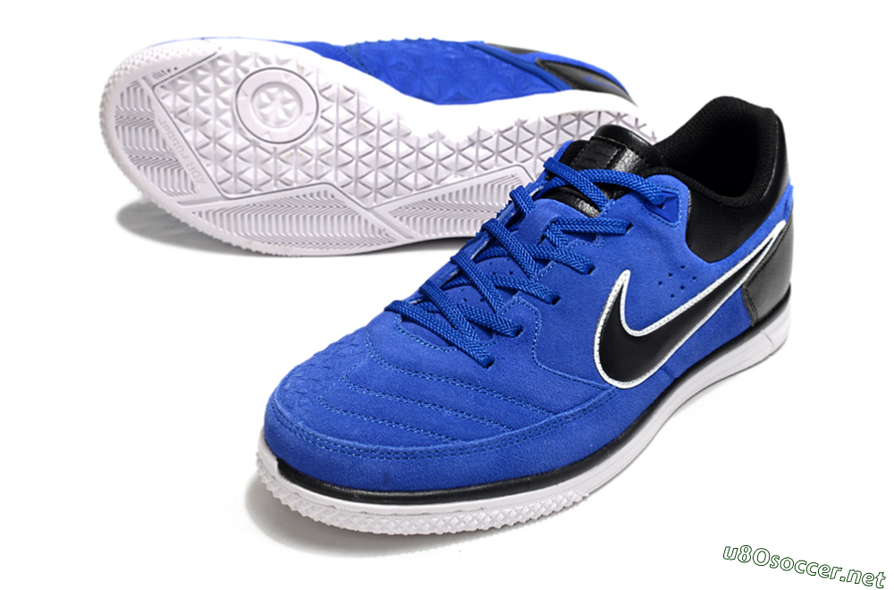 Men's Nike Street Gato IC Football Shoes - Blue/Black/White 3