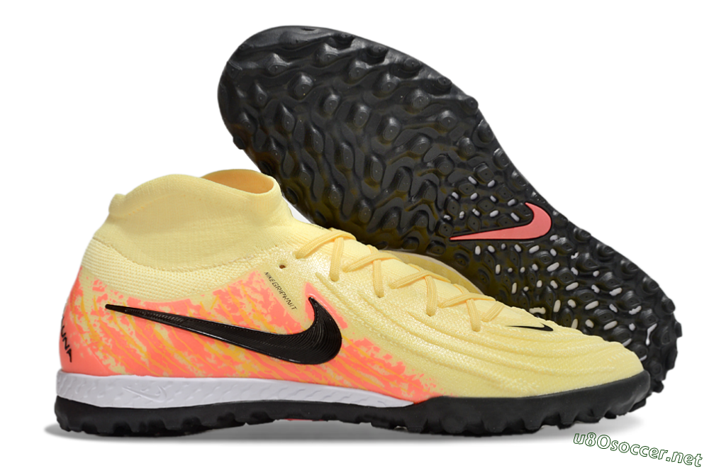 Men's Nike Phantom Luna Elite NU TF Football Shoes - Yellow/Black/Red 2