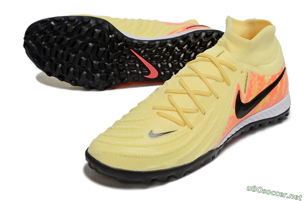 Men's Nike Phantom Luna Elite NU TF Football Shoes - Yellow/Black/Red 3