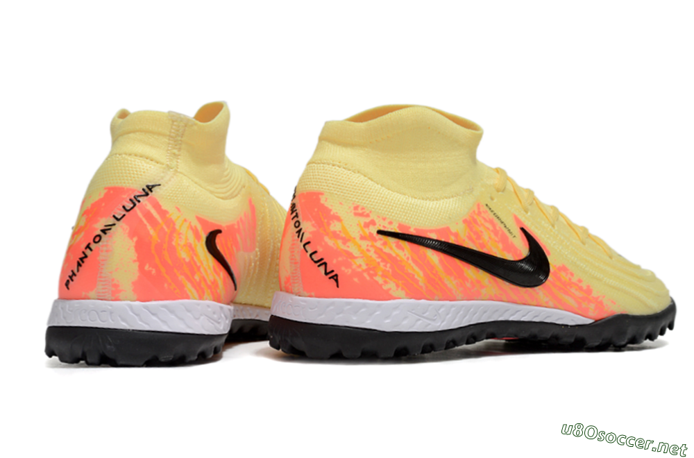 Men's Nike Phantom Luna Elite NU TF Football Shoes - Yellow/Black/Red 6