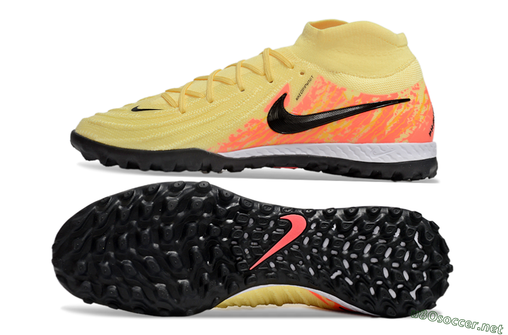 Men's Nike Phantom Luna Elite NU TF Football Shoes - Yellow/Black/Red 1
