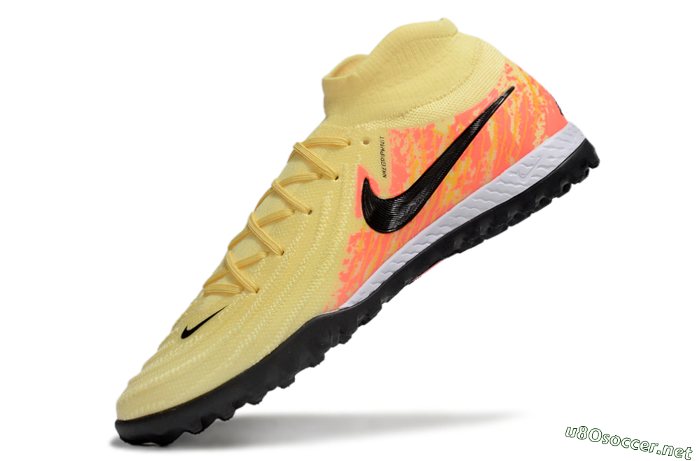 Men's Nike Phantom Luna Elite NU TF Football Shoes - Yellow/Black/Red 5