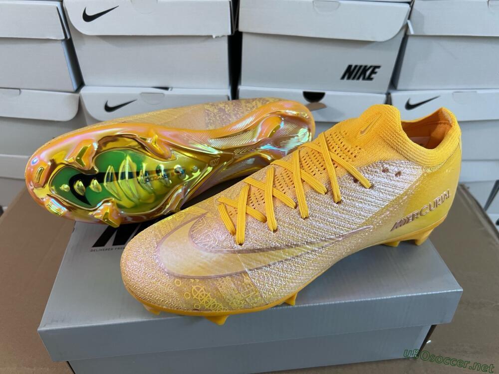 Unisex Nike Air Zoom Mercurial Vapor 16 Elite FG Football Boots - Gold/Gold