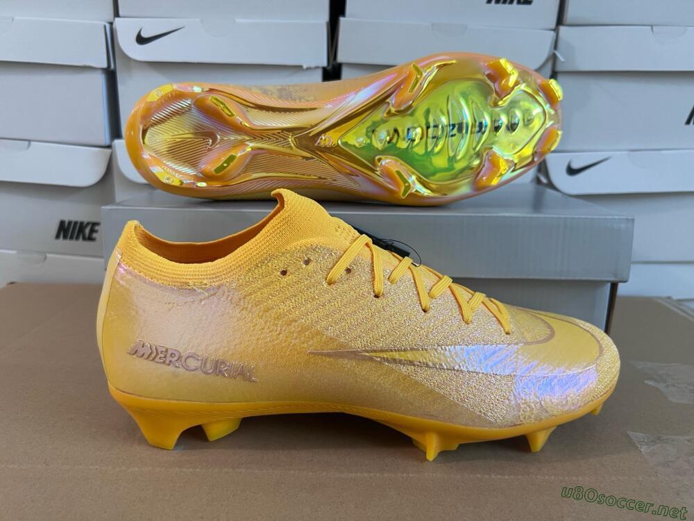 Unisex Nike Air Zoom Mercurial Vapor 16 Elite FG Football Boots - Gold/Gold