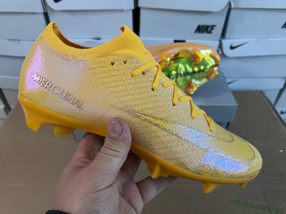 Unisex Nike Air Zoom Mercurial Vapor 16 Elite FG Football Boots - Gold/Gold