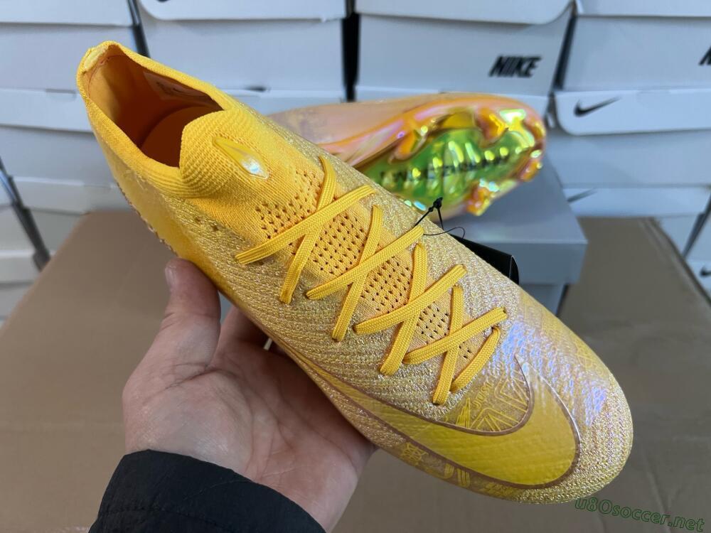Unisex Nike Air Zoom Mercurial Vapor 16 Elite FG Football Boots - Gold/Gold