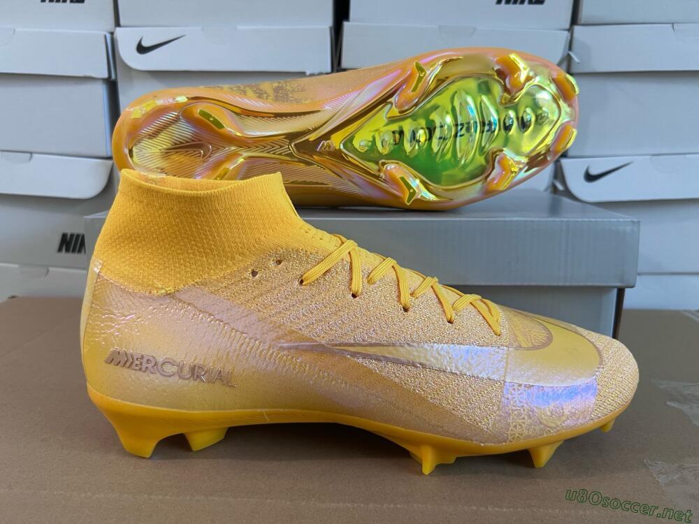 Unisex Nike Air Zoom Mercurial Superfly 10 Elite FG Football Boots - Gold/Gold