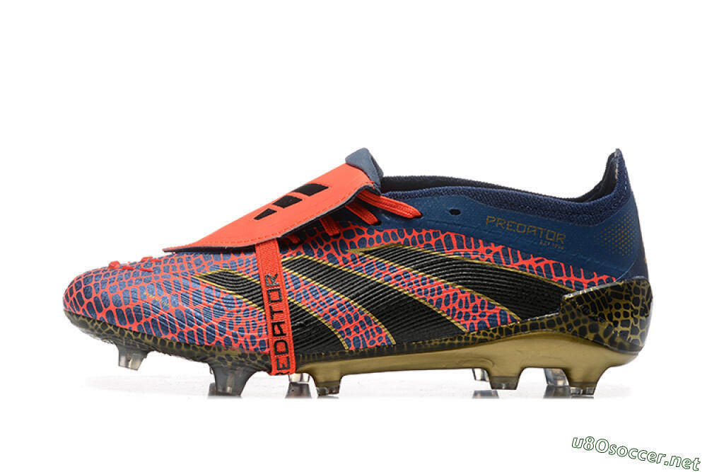 Men's Adidas Predator Elite 25 Foldover Tongue FG Football Boots - Red/Blue/Gold 0